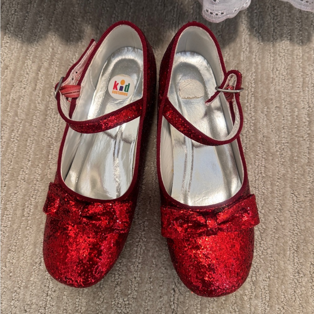 Red Glitter Mary Jane Dress Shoes